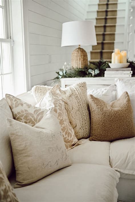 neutral christmas pillows|large neutral throw pillows.